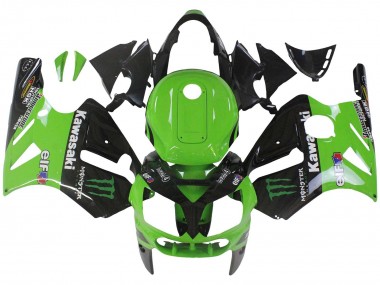Carenado Moto Kawasaki ZX12R 2002-2006 - Verde Negro Brillante Elf Touch4 Monstruo Baratos