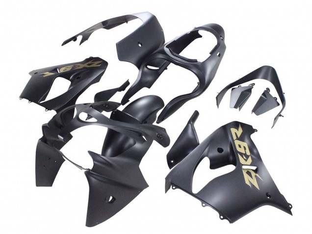 Carenados Moto Kawasaki ZX9R 2000-2001 - Negro Mate Oro Baratos