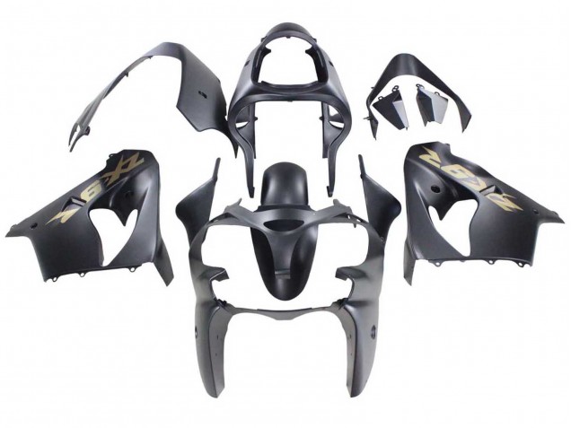 Carenados Moto Kawasaki ZX9R 2000-2001 - Negro Mate Oro Baratos