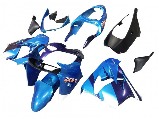 Carenados Moto Kawasaki ZX9R 2000-2001 - Azul Negro Baratos