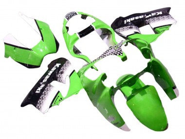 Carenados Moto Kawasaki ZX9R 2000-2001 - Verde Blanco Negro Baratos