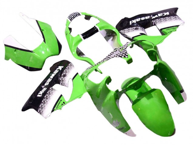 Carenados Moto Kawasaki ZX9R 2000-2001 - Verde Blanco Negro Baratos