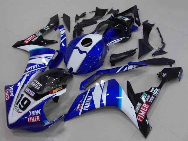Carenados Moto Yamaha YZF R1 2007-2008 - Blanco Azul Negro Volvo Fimer Baratos