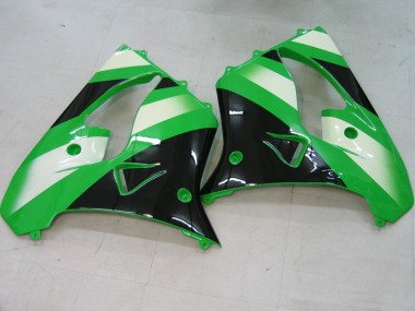 Carenados Moto Kawasaki ZX9R 2000-2001 - Verde Plata Negro Baratos