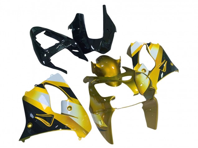 Carenados Moto Kawasaki ZX9R 2000-2001 - Oro Blanco Negro Baratos