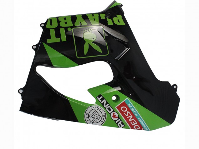 Carenados Moto Kawasaki ZX9R 2000-2001 - Verde Negro Playboy DENSO Baratos