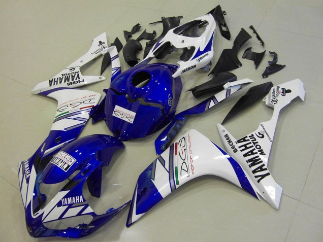 Carenados Moto Yamaha YZF R1 2007-2008 - Blanco Azul Becker Motul Baratos