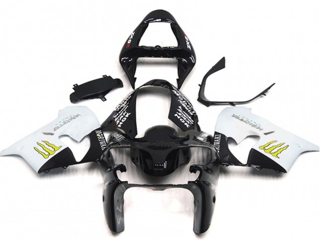 Carenados Moto Kawasaki ZX9R 2002-2003 - Blanco Negro Brillante Amarillo Monstruo Baratos