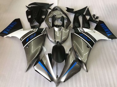 Carenados Moto Yamaha YZF R1 2009-2011 - Plata Blanco Azul Baratos