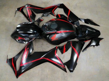 Carenados Moto Honda CBR650R 2019-2020 - Negro Brillante Rojo Raya Baratos