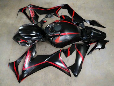 Carenados Moto Honda CBR650R 2021-2023 - Negro Brillante Rojo Raya Baratos