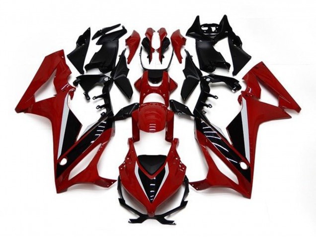 Carenados Moto Honda CBR650R 2021-2023 - Rojo Granate Negro Brillante Baratos