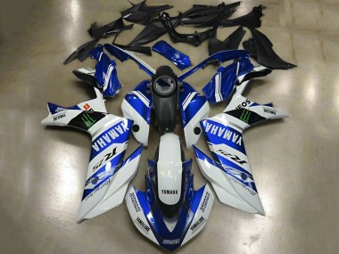 Carenados Moto Yamaha YZF R3/R25 2015-2018 - Blanco Azul Yamalube ENEOS Monstruo Baratos
