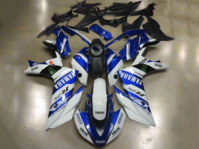Carenados Moto Yamaha YZF R3/R25 2015-2018 - Blanco Azul Yamalube ENEOS Monstruo Baratos