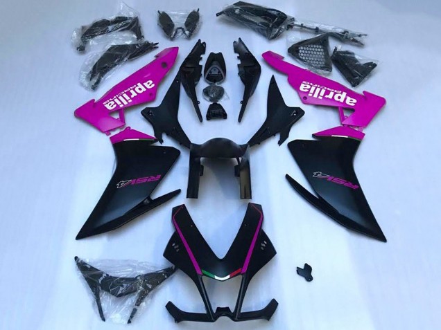 Carenados Moto Aprilia RSV4 1000 2009-2015 - Negro Mate Rosa Baratos