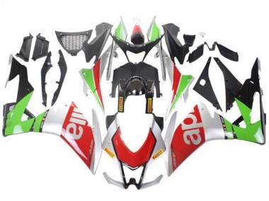 Carenados Moto Aprilia RSV4 1000 2009-2015 - Plata Rojo Verde Baratos