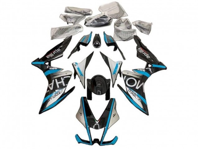 Carenados Moto Aprilia RSV4 1000 2009-2015 - Plata Negro Azul Baratos