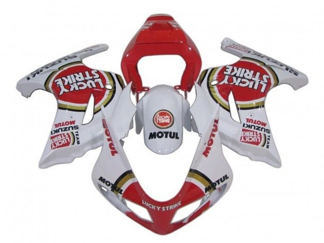 Carenados Moto Suzuki SV650 2003-2013 - Blanco Rojo Lucky Strike Baratos