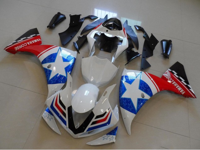 Carenados Moto Yamaha YZF R1 2009-2011 - Blanco Azul Rojo Negro Ducati Estrella Estilo Baratos