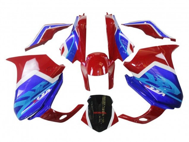 Carenados Moto Honda VFR 1200 2010-2014 - Blanco Rojo Azul Baratos