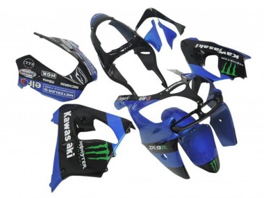Carenados Moto Kawasaki ZX9R 2000-2001 - Azul Negro Verde Monstruo Baratos