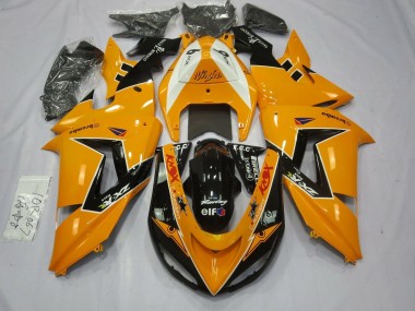 Carenados Moto Kawasaki ZX10R 2006-2007 - Naranja Blanco Negro Carrera Elf Baratos