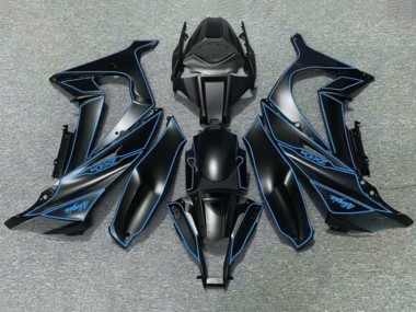Carenados Moto Kawasaki ZX10R 2011-2015 - Negro Mate Azul Baratos