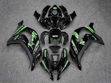 Carenados Moto Kawasaki ZX10R 2016-2020 - Negro Brillante Verde Baratos