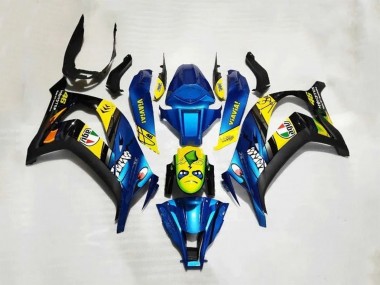 Carenados Moto Kawasaki ZX10R 2016-2020 - Azul Amarillo Tiburón Baratos