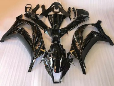 Carenados Moto Kawasaki ZX10R 2016-2020 - Negro Brillante Oro Baratos