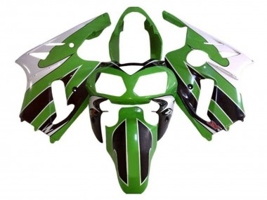 Carenados Moto Kawasaki ZX12R 2000-2001 - Blanco Verde Negro Raya Baratos