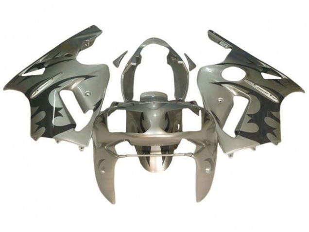 Carenados Moto Kawasaki ZX12R 2000-2001 - Plata Negro Tribal Baratos