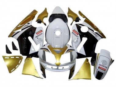 Carenados Moto Kawasaki ZX12R 2000-2001 - Blanco Oro Negro Baratos