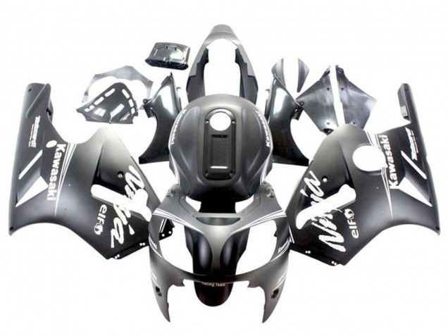 Carenados Moto Kawasaki ZX12R 2002-2006 - Negro Mate Blanco Baratos