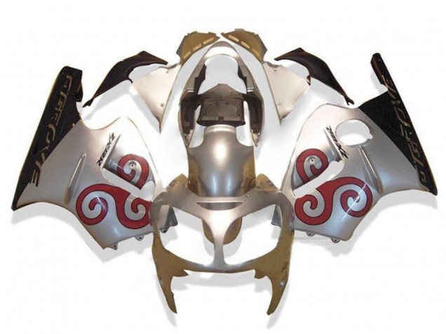 Carenados Moto Kawasaki ZX12R 2002-2006 - Plata Rojo Negro Baratos
