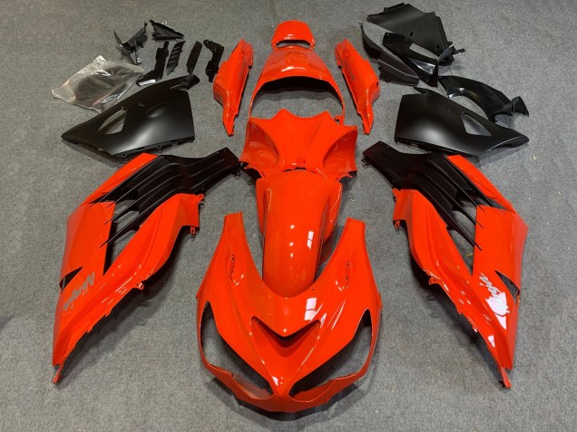 Carenados Moto Kawasaki ZX14R ZZR1400 2006-2011 - Rojo Negro Mate Baratos