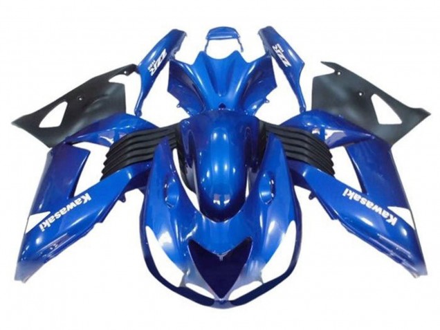 Carenados Moto Kawasaki ZX14R ZZR1400 2006-2011 - Azul Negro Blanco Calcomanía Baratos