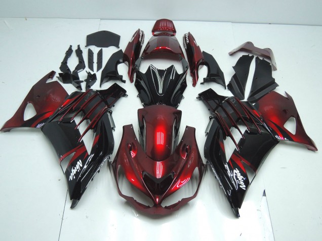 Carenado Moto Kawasaki ZX14R ZZR1400 2012-2024 - Rojo Negro Brillante Blanco Ninja Baratos