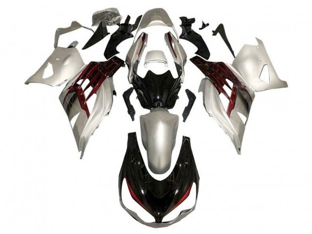 Carenados Moto Kawasaki ZX14R ZZR1400 2012-2024 - Plata Negro Brillante Rojo Baratos