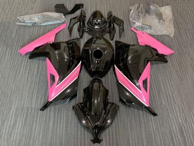 Carenados Moto Kawasaki EX300 2013-2024 - Negro Brillante Rosa Blanco Raya Baratos