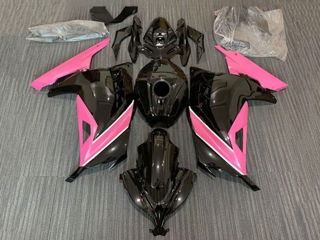 Carenados Moto Kawasaki EX300 2013-2024 - Negro Brillante Rosa Blanco Raya Baratos