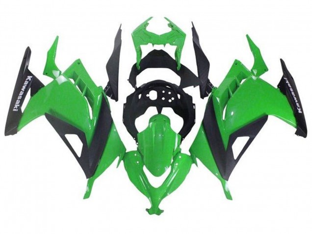 Carenados Moto Kawasaki EX300 2013-2024 - Verde Negro Baratos