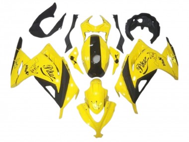 Carenados Moto Kawasaki EX300 2013-2024 - Amarillo Negro Pikachu Baratos