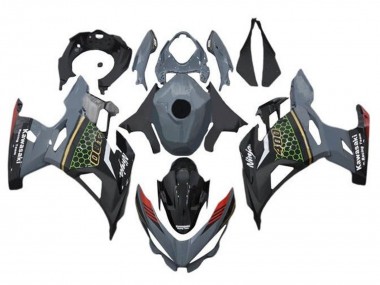Carenados Moto Kawasaki Ninja 400 2018-2024 - Gris Negro Rojo Honeycomb Baratos