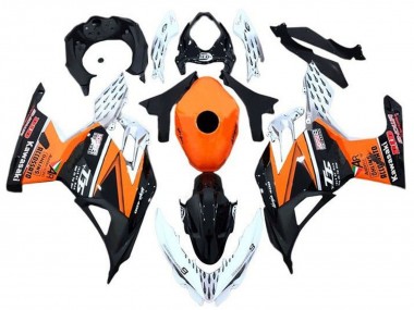 Carenados Moto Kawasaki Ninja 400 2018-2024 - Naranja Blanco Negro Baratos