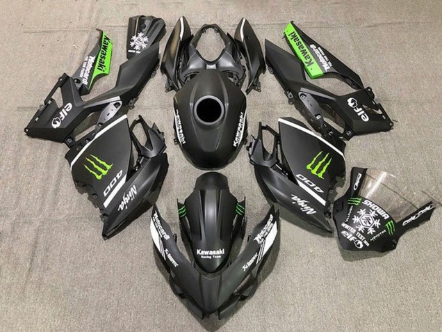 Carenados Moto Kawasaki Ninja 400 2018-2024 - Negro Mate Blanco Verde Monstruo Nieve Baratos