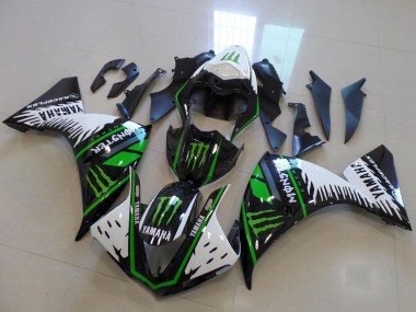 Carenado Moto Yamaha YZF R1 2012-2014 - Blanco Negro Verde Monstruo Baratos
