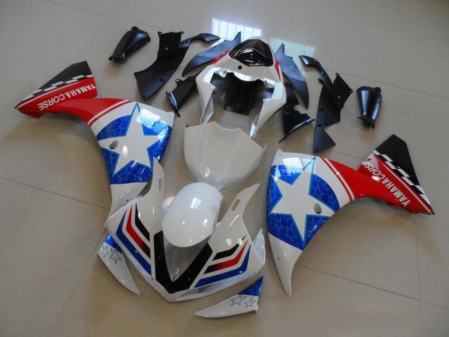 Carenados Moto Yamaha YZF R1 2012-2014 - Blanco Azul Rojo Negro Estrella Baratos