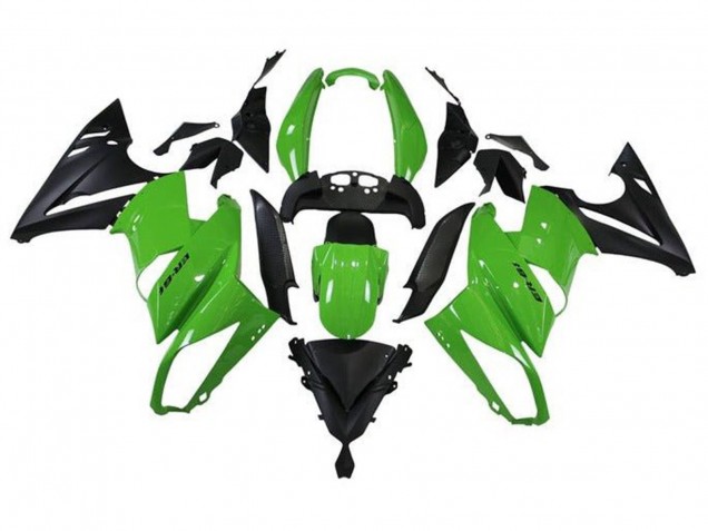 Carenados Moto Kawasaki Ninja 650 EX650 2009-2011 - Verde Negro Mate Baratos