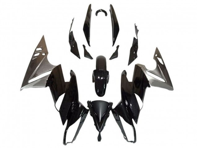 Carenados Moto Kawasaki Ninja 650 EX650 2009-2011 - Negro Brillante Plata Baratos